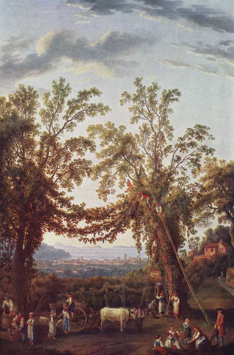 Vintage near Sorrento, Jacob Philipp Hackert, c. 1784.