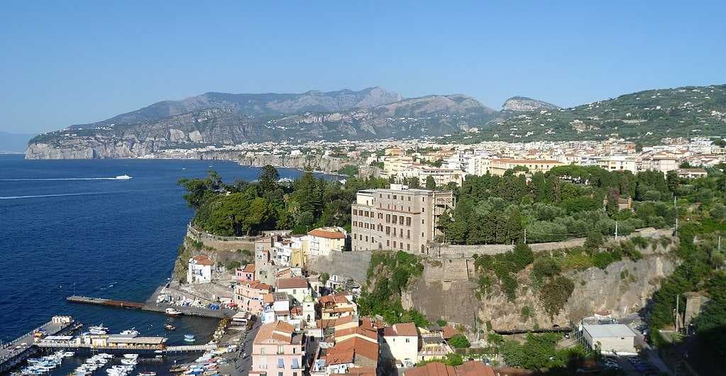 A view of Sorrento from above the harbour