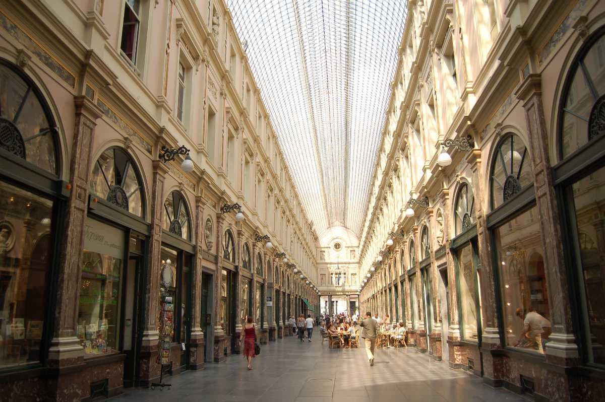 A beautiful image of the Royal Gallery of Saint Hubert