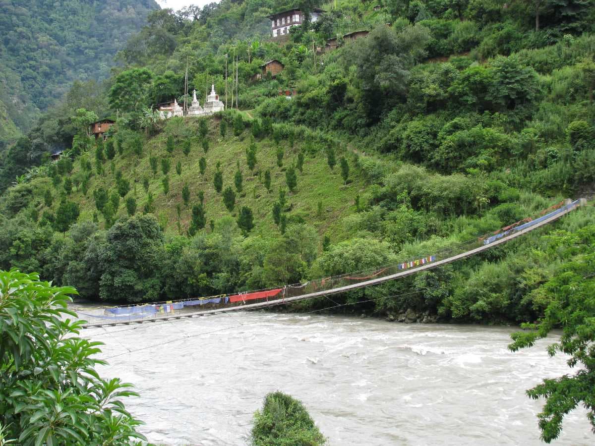 Supension Bridge Across Kuri Chhu River