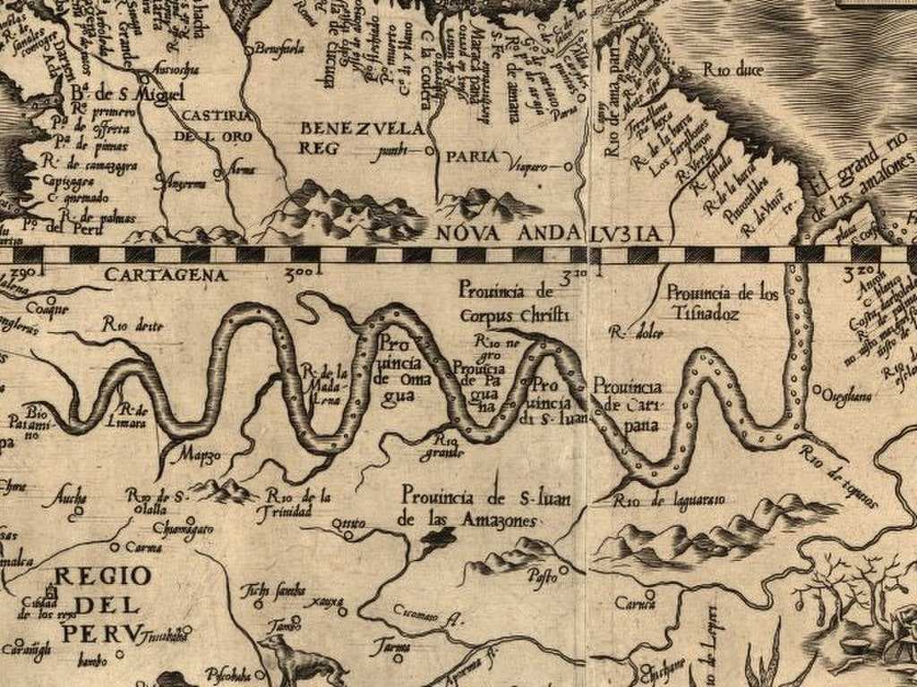 1562 map of Amazonas river