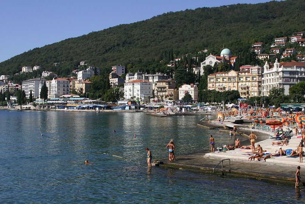 Seaside of Opatija in September 2006.