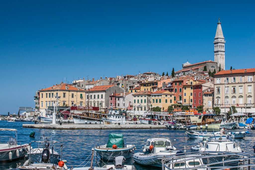 Rovinj-Rovigno, seen from the harbor