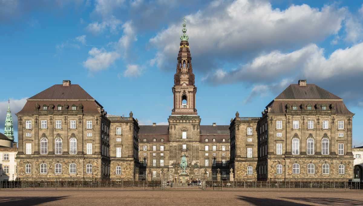 Beautiful facade of Christiansborg Slot