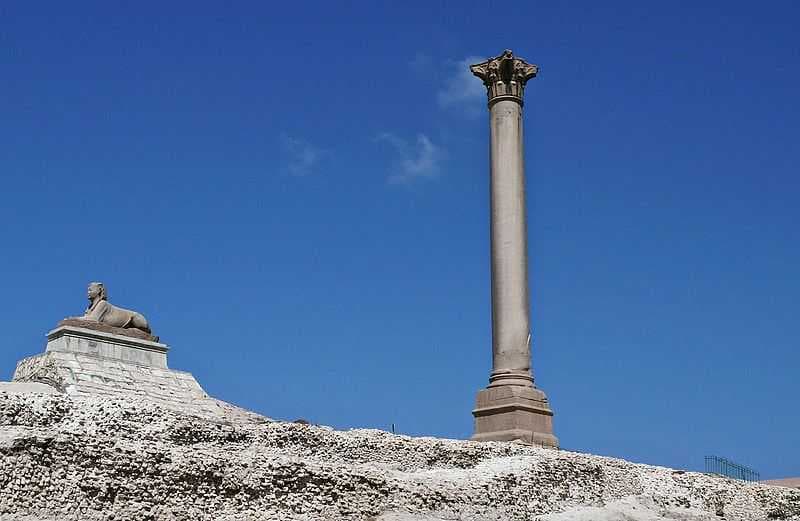 Pompey's Pillar in Alexandria, also known as Column of Pompey