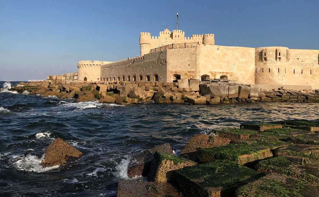 Qaitbay Citadel in Alexandria is a 15th-century military fortress. This fort was built where it was the Lighthouse of Alexandria.