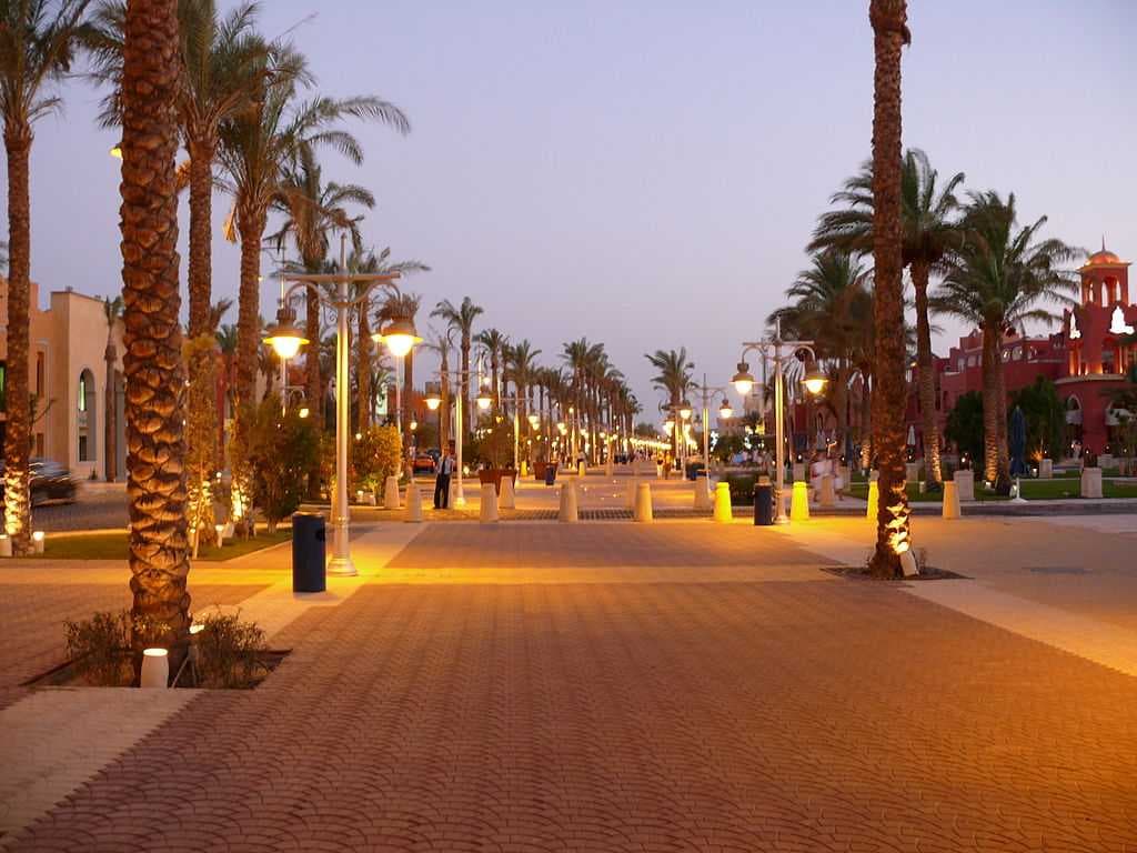 The promenade in Hurghada
