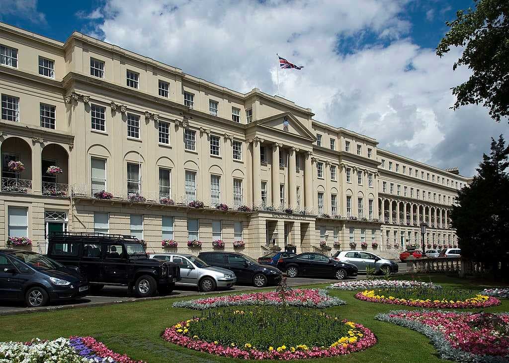 Cheltenham's Municipal Offices, an example of Regency architecture.