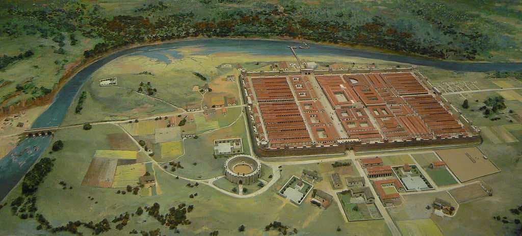 Diorama of the Roman Legionary fortress Deva Victrix in Grosvenor Museum, Chester