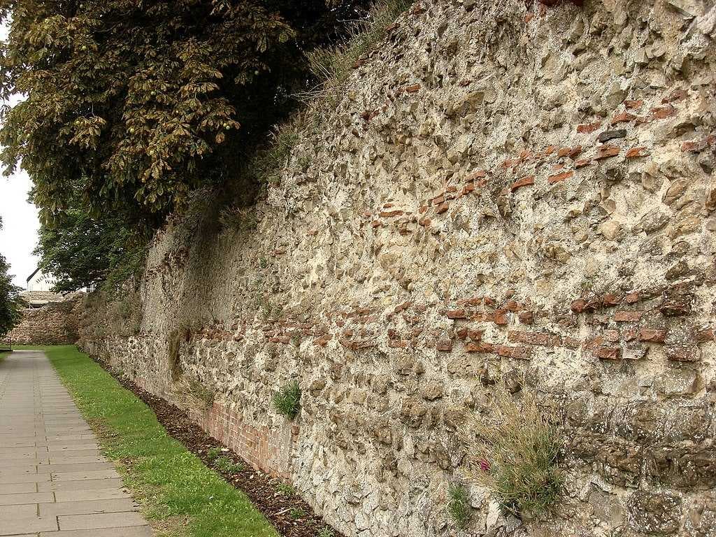 Part of the Roman walls in Colchester