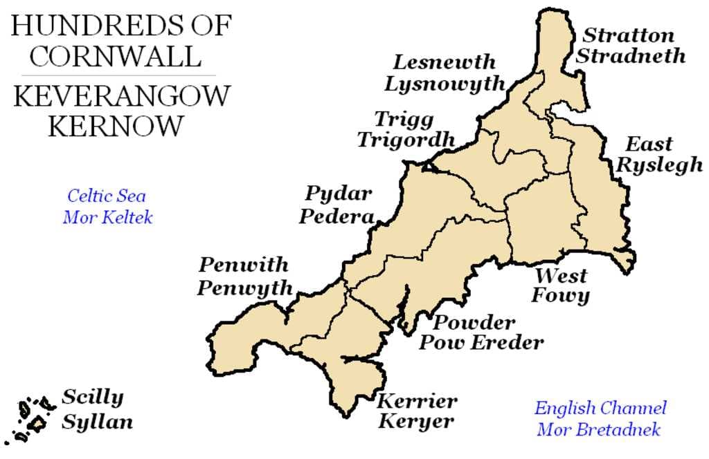 The ancient Hundreds of Cornwall