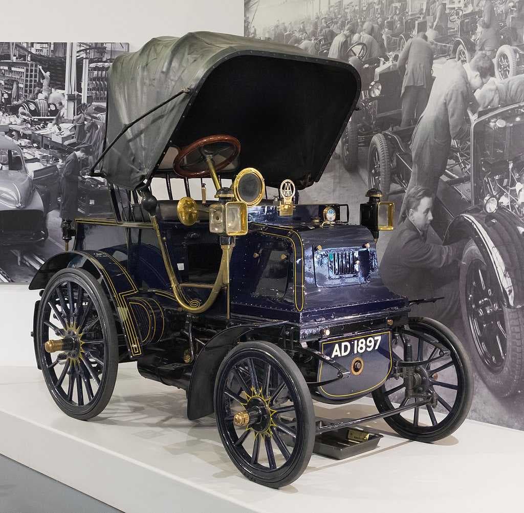 A Daimler Grafton Phaeton; one of the earliest cars to be built in Coventry in 1897.