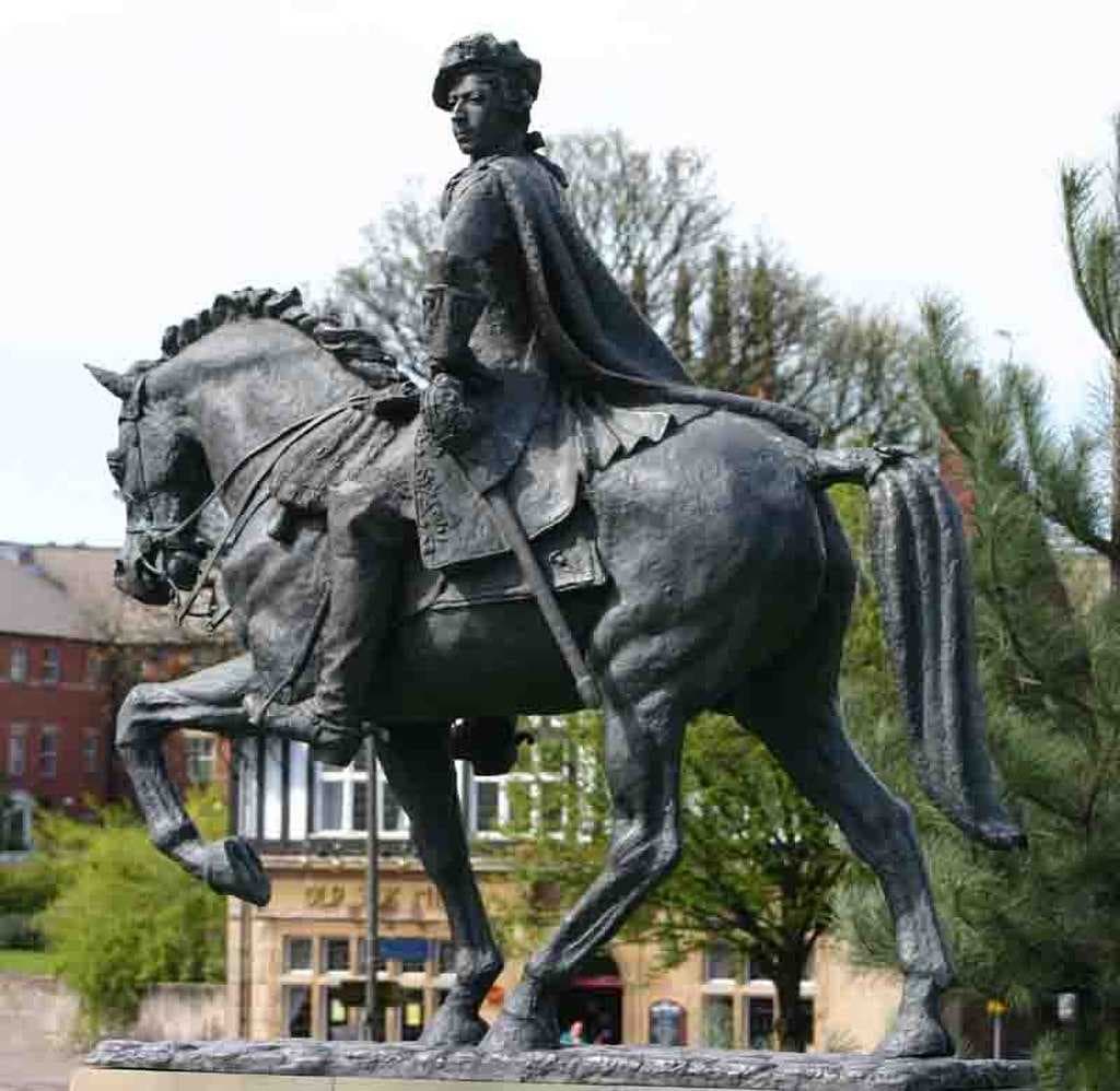 Statue of Bonnie Prince Charlie on Cathedral Green