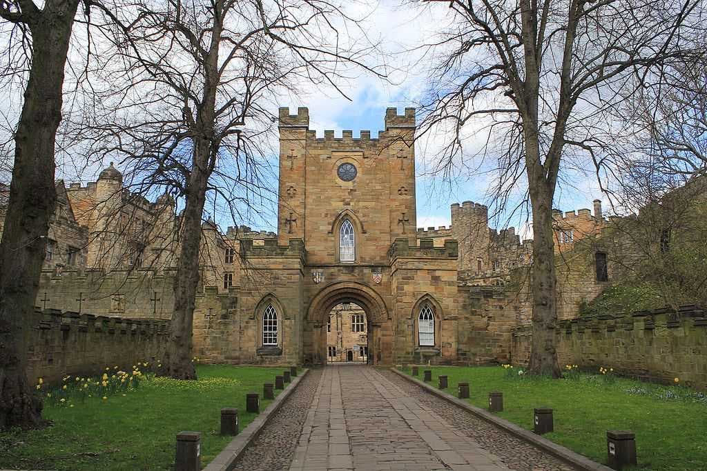 The entrance to Durham Castle, the bishops' palace until 1832 when it moved to Auckland Castle