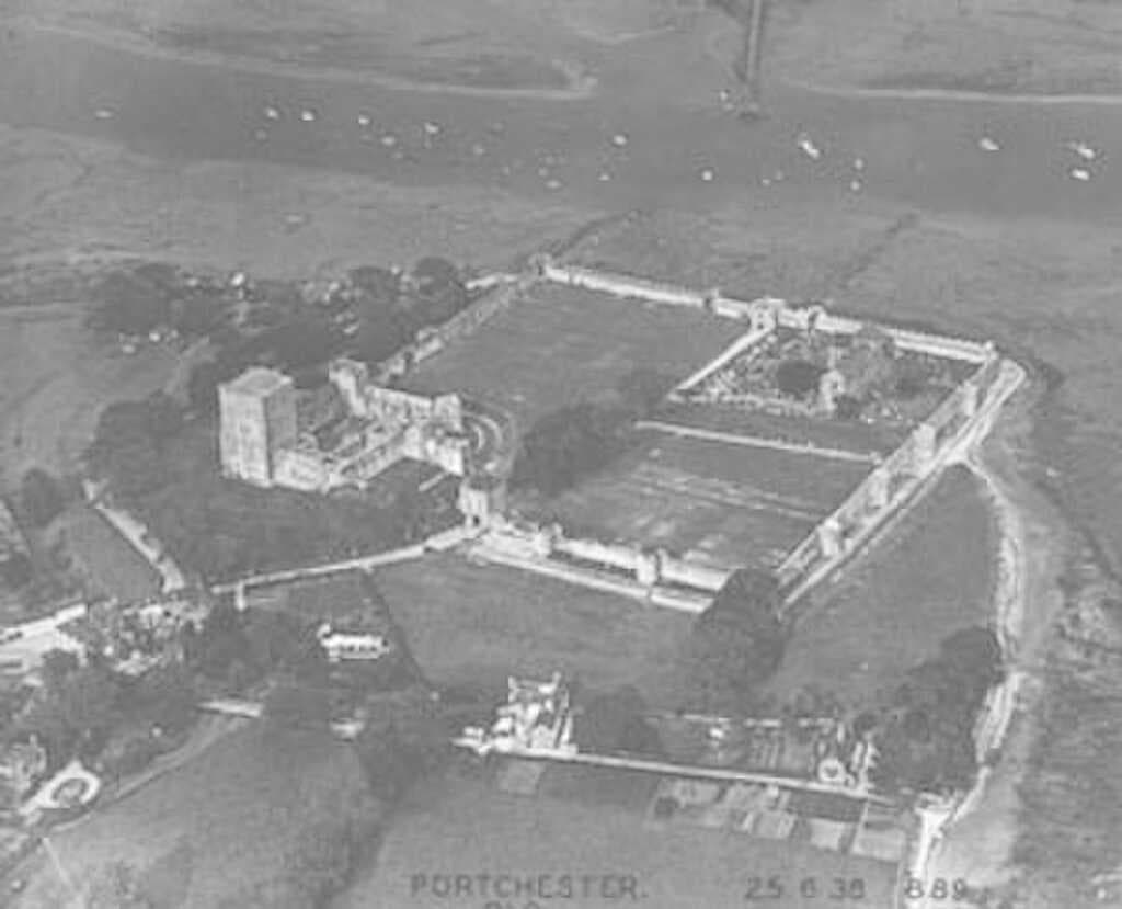 Photograph of Portchester Castle in June 1938