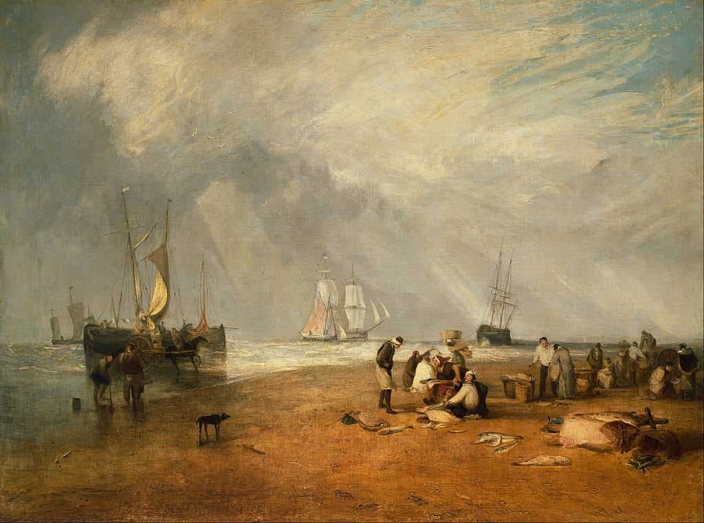 The Fish Market at Hastings Beach, Turner (1810)