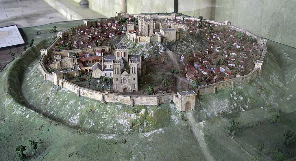 A reconstruction of Old Sarum in the 12th century