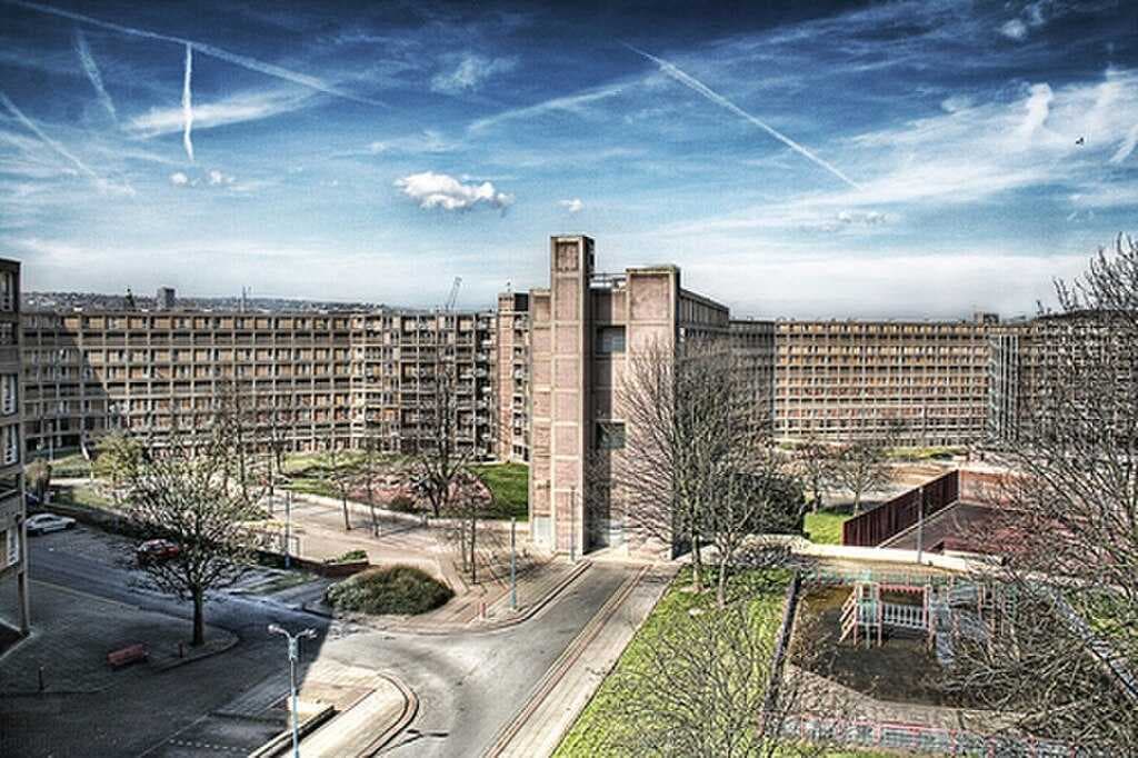 Park Hill flats, an example of 1950s and 1960s council housing estates in Sheffield