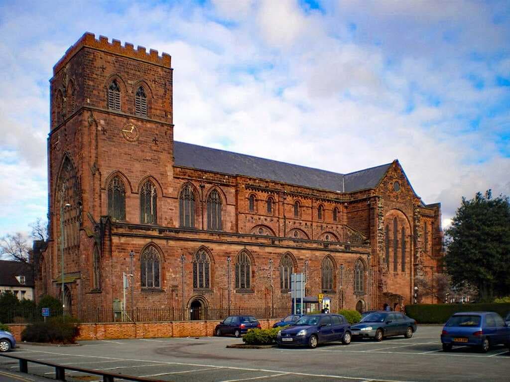 Shrewsbury Abbey, founded 1083, understood to have hosted Parliament in 1283 and 1398.