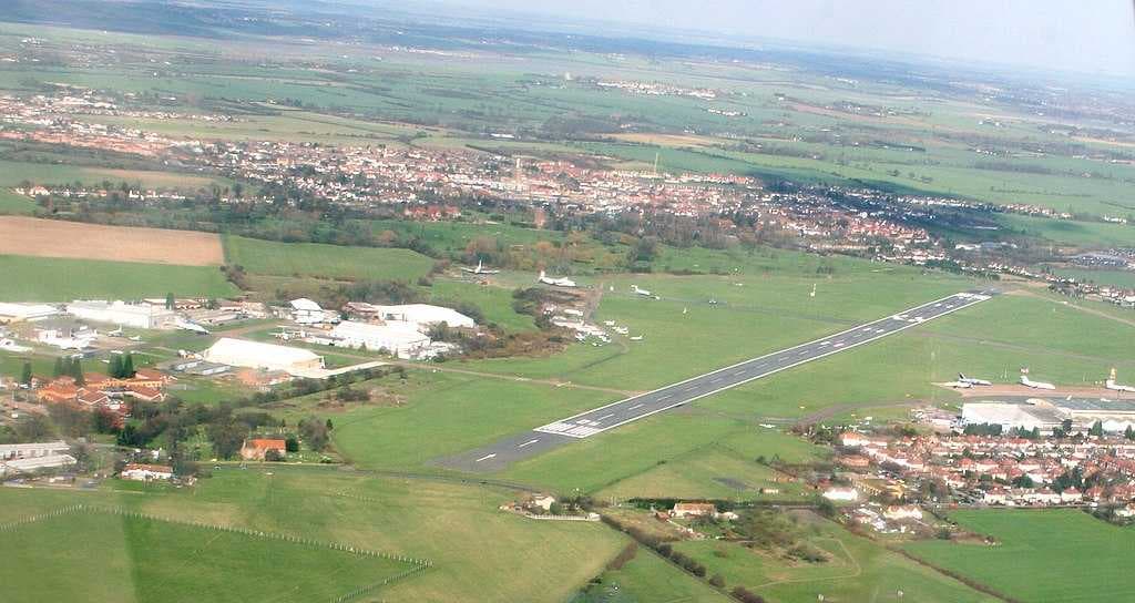 Southend Airport, prior to the runway extension
