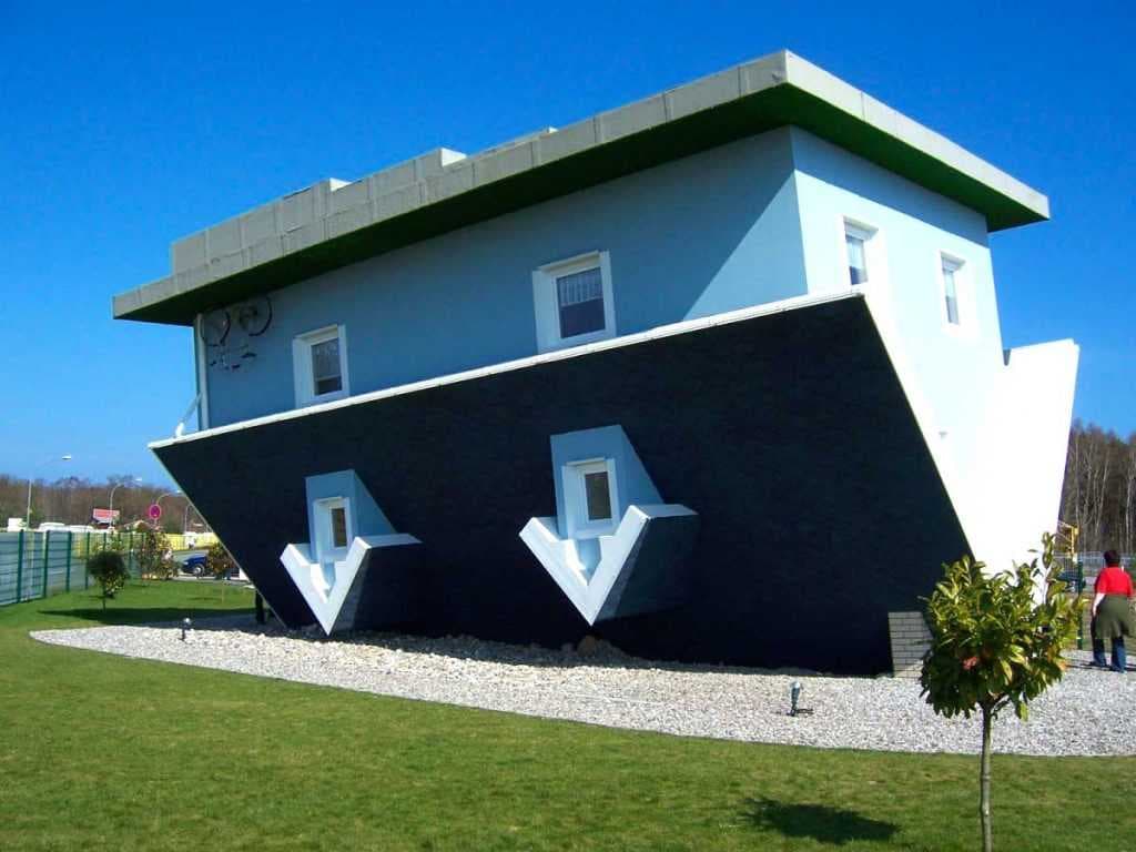 The Upside-Down House of Trassenheide was the first bottom-up dwelling to be built in Germany