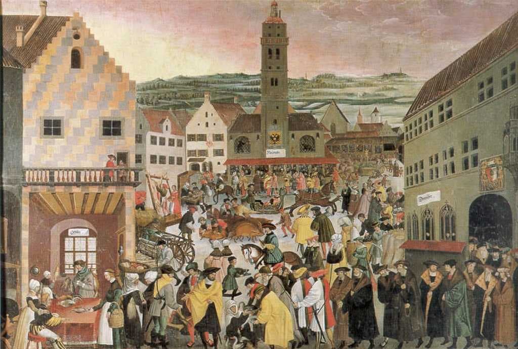 Perlach market place in 1550