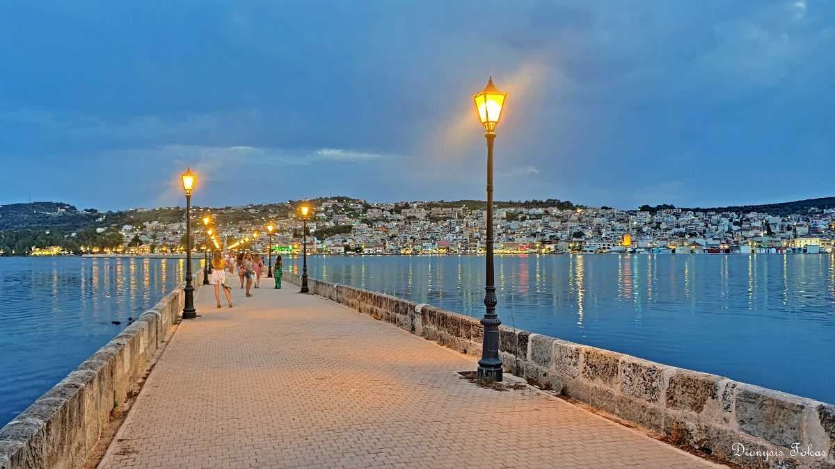 De Bosset Bridge in Argostoli, Kefalonia