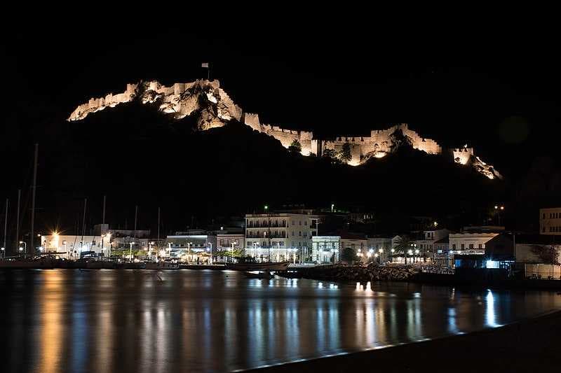 Lindos at night