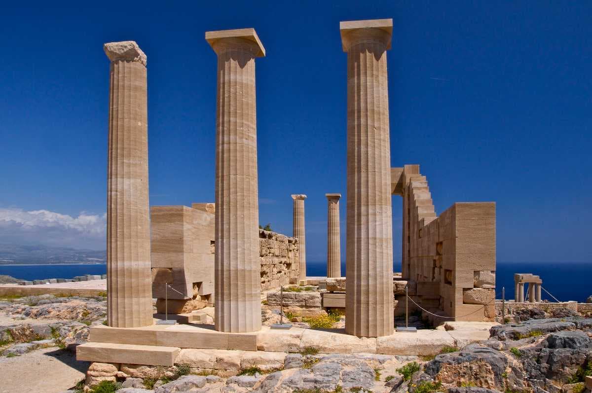 Scenic View of Acropolis of Lindos