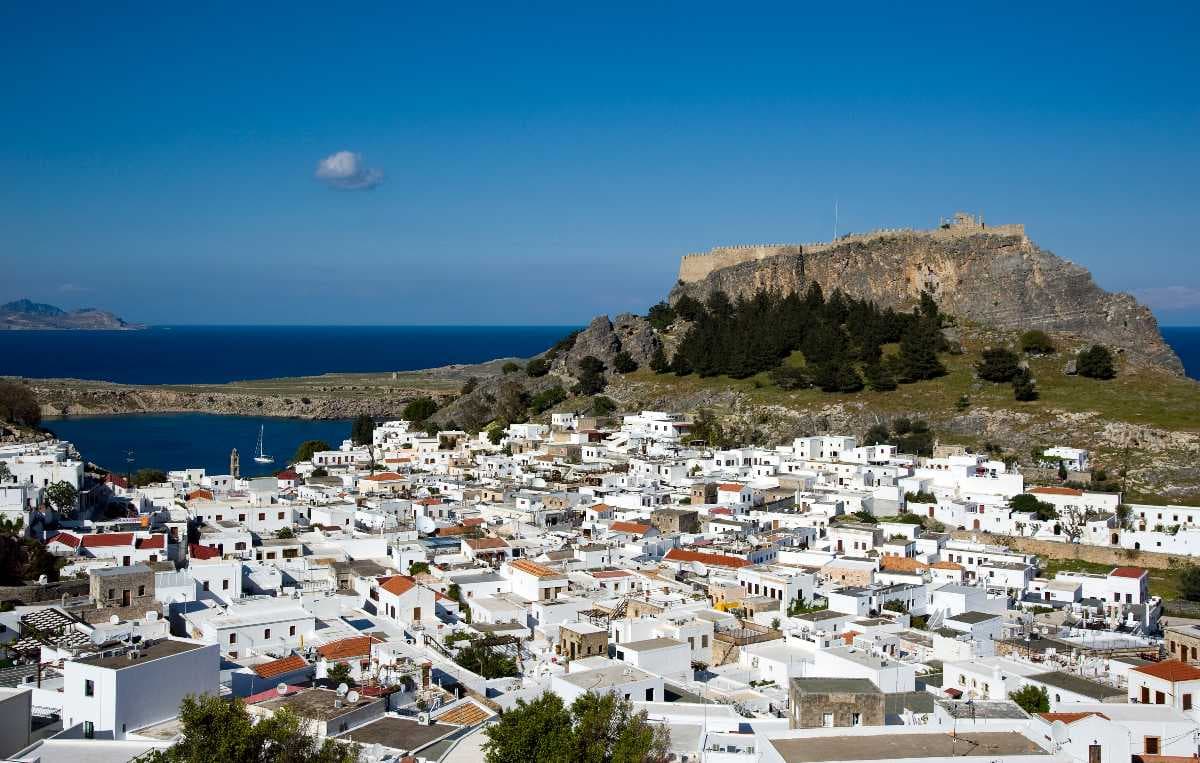View of the city from Lindos Town Viewpoint