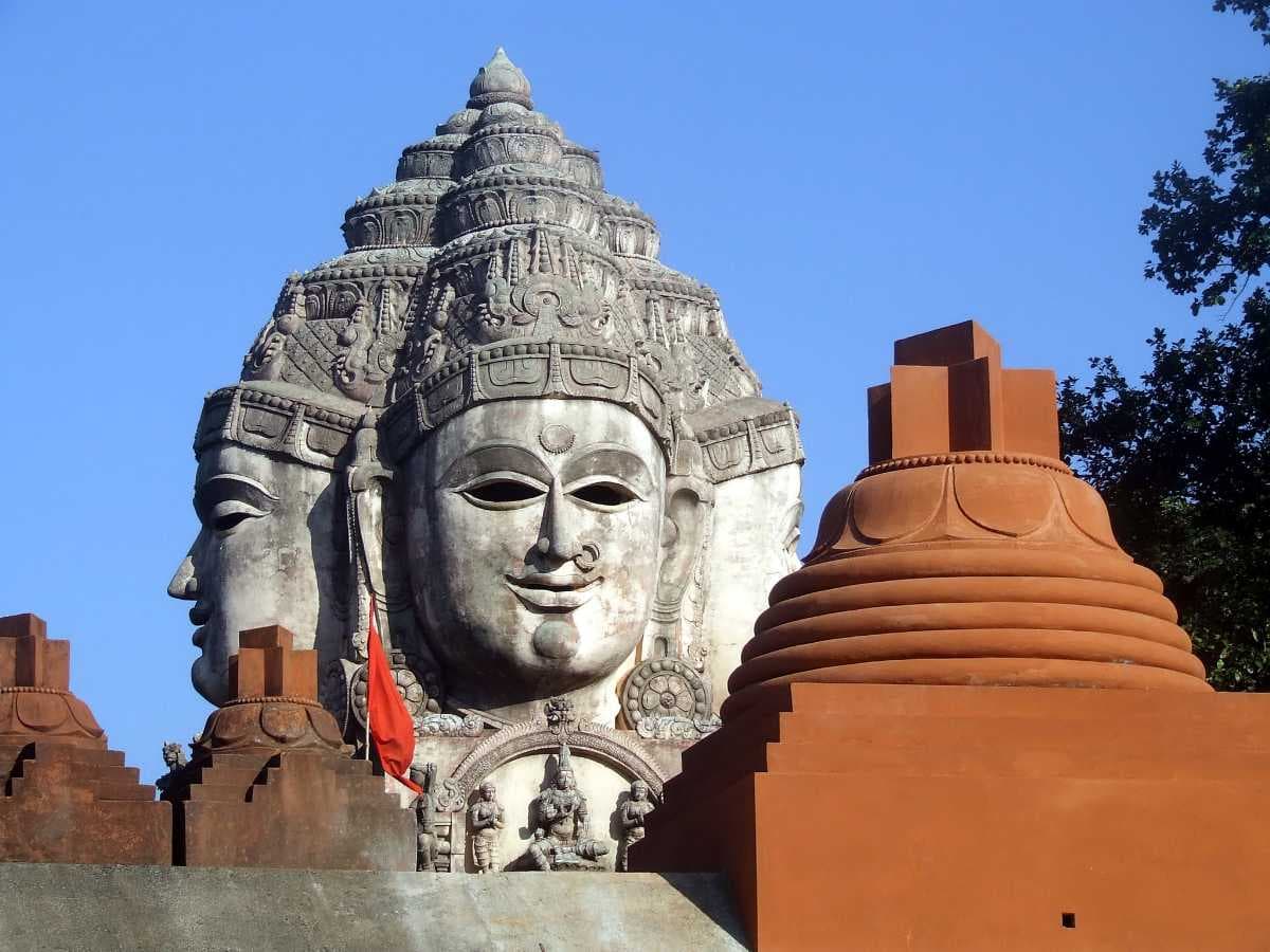 Trimukhi Temple at Shri Yantra Mandir, Amarkantak