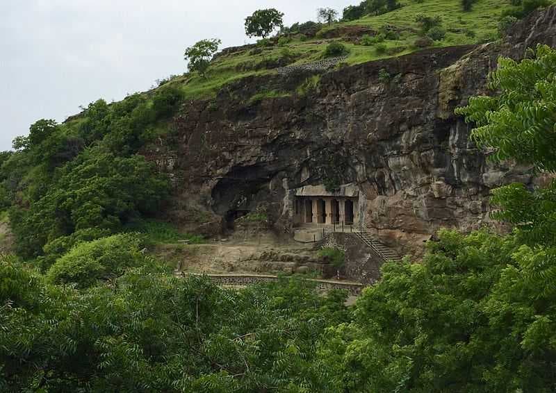 Aurangabad Caves surrounded in the lush greenery