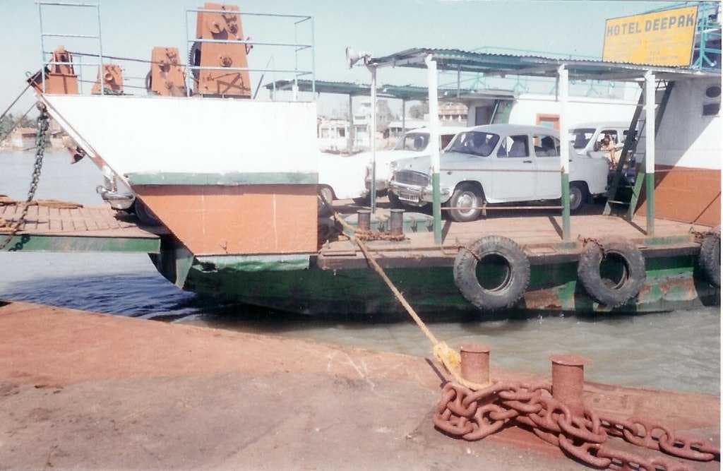 Ferry crossing across the Hatania Doania creek at Namkhana