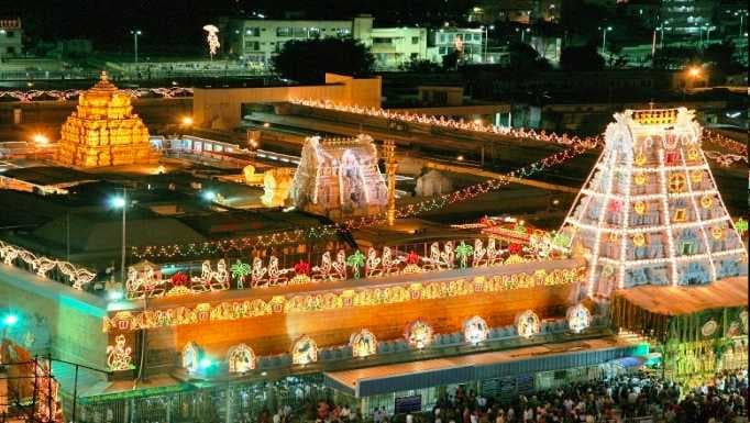 Panoramic View of Tirupati Temple