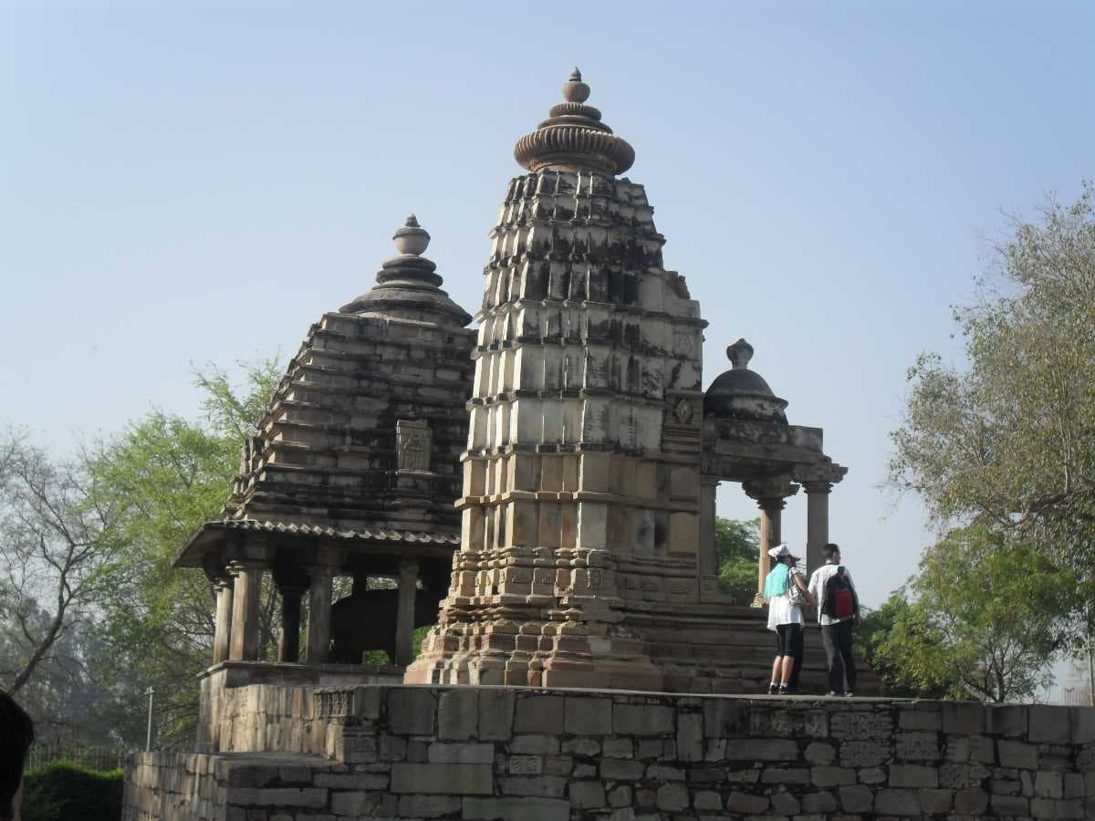 Tourists at Lakshmi Temple, Khajuraho