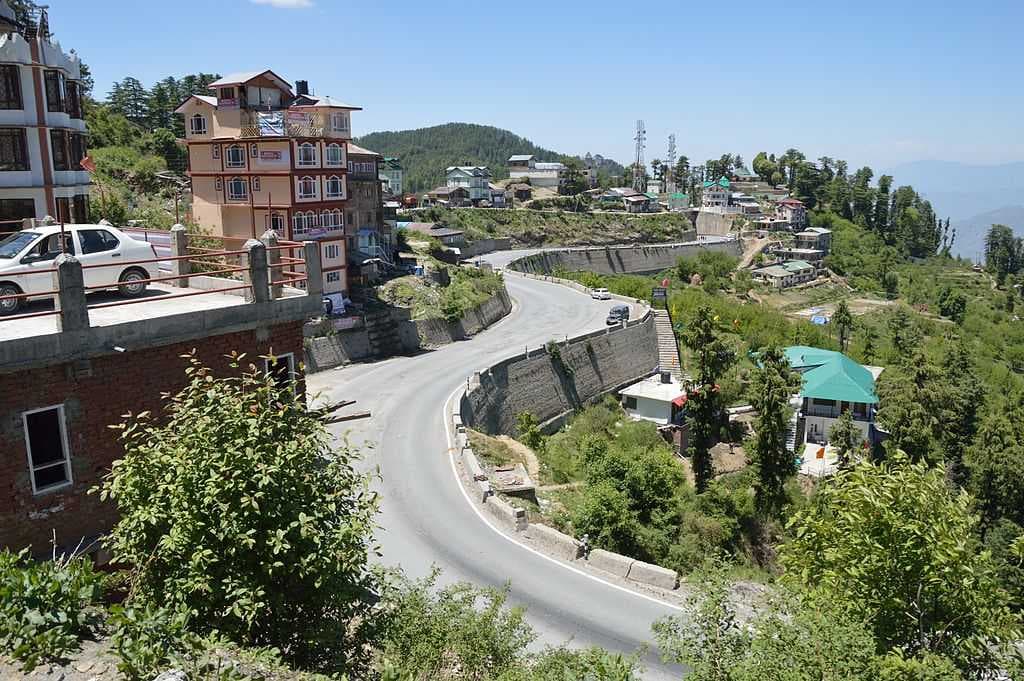 Kufri with NH-22, Shimla district.