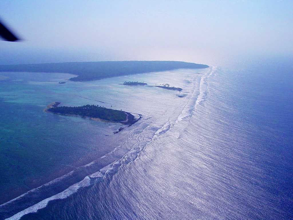 Kalpeni Island, situated 135 m west from Port of Kochi