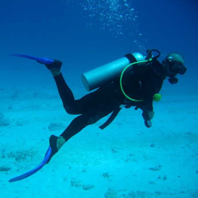 Scuba Diving is one of the famous water sports in Lakshadweep Islands