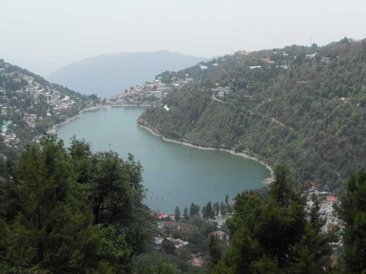 Aerial View of Nainital Lake