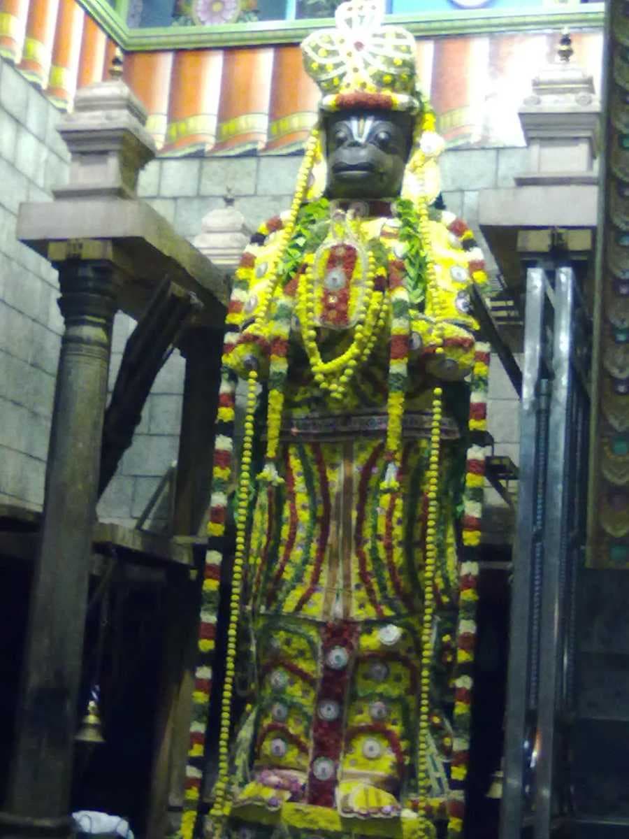 A glimpse of the Anjaneyar Swamy at Namakkal temple