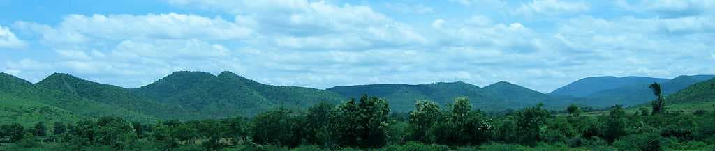 Panoramic view of Sri Venkateswara National Park near Talakona, Andhra Pradesh