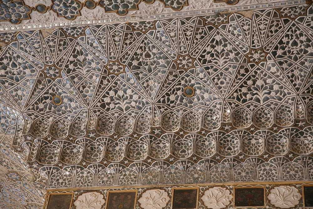 View of Internal Architecture of Sheesh Mahal Made with Mirrors