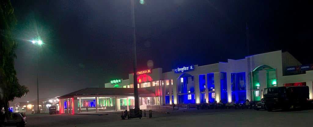 A View of the New Tinsukia Railway junction at Night