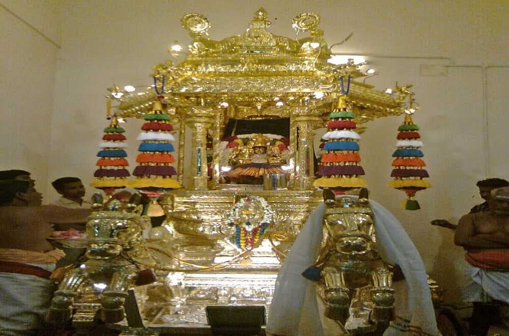 Golden Chariot of the Vekkali Amman Temple