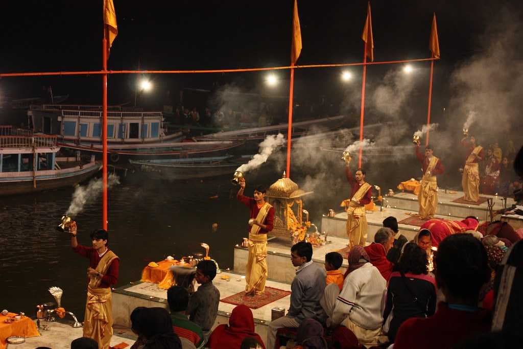 The Very Famous Ganga Aarti in Varanasi