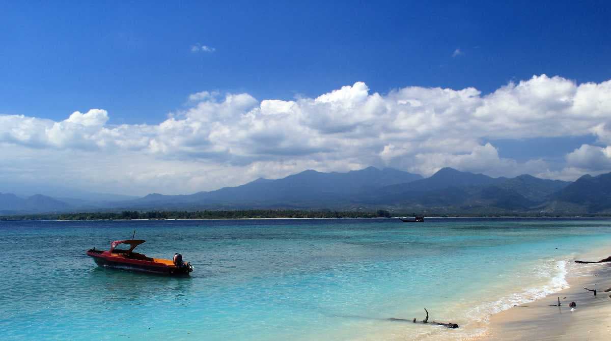 View of Lombok from Gili Air