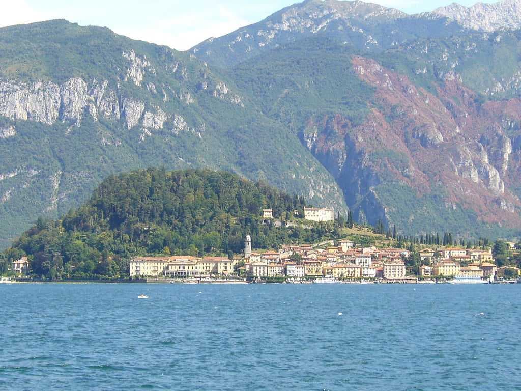 View of Bellagio. The building under the crown of the hill is Villa Serbelloni, believed to have been built on the site of Pliny the Younger's villa "Tragedy." His villa "Comedy" was down on the shore.