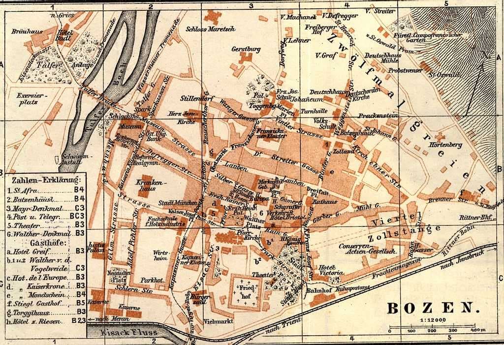Bolzano in 1914, at the outbreak of World War I