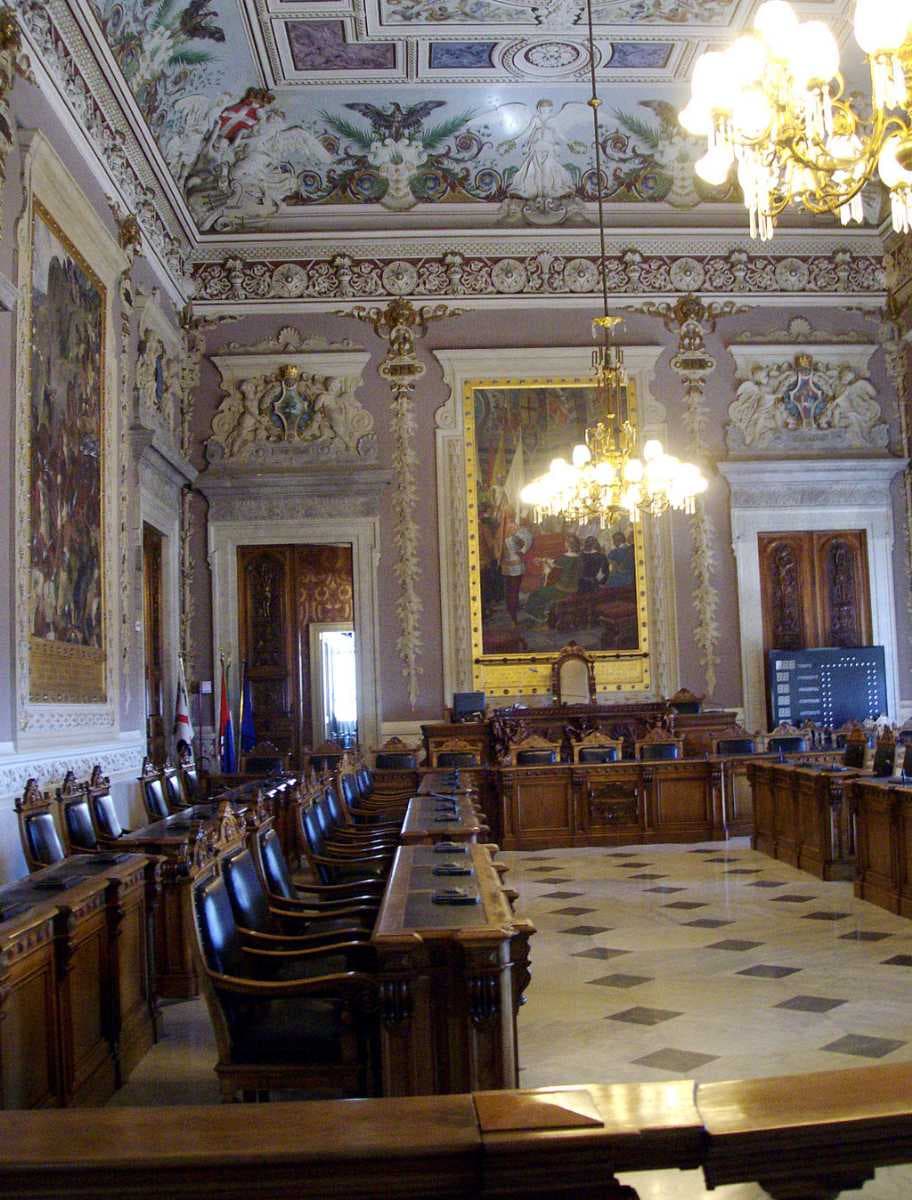 Interior view of the Royal Palace of Cagliari