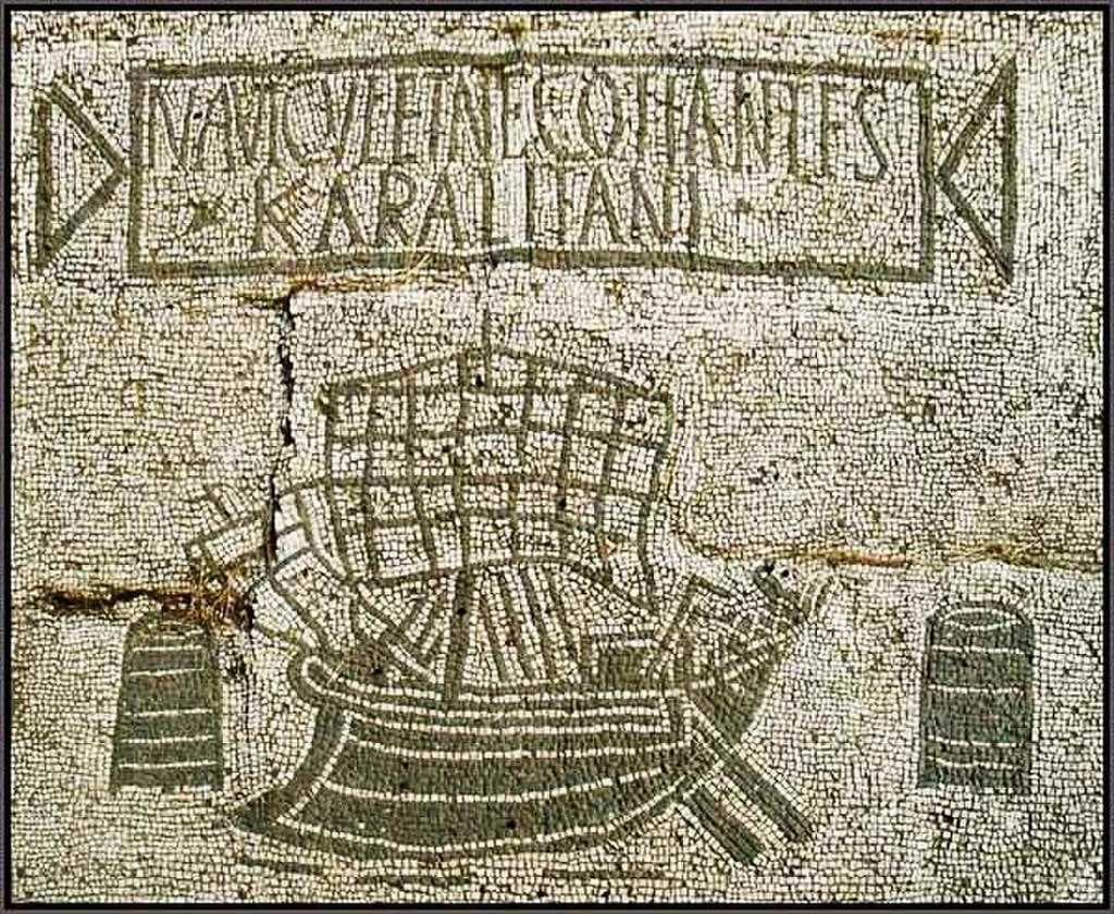Karalitan ship owners and traders, mosaic in Ostia Antica